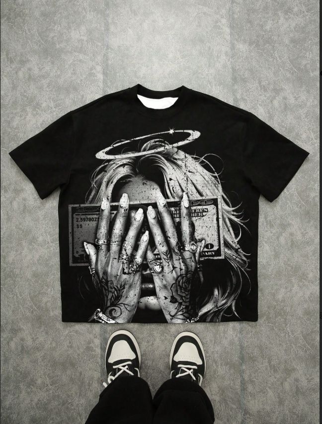 Blueblackie Child T-shirt printed black color t-shirt with shoe