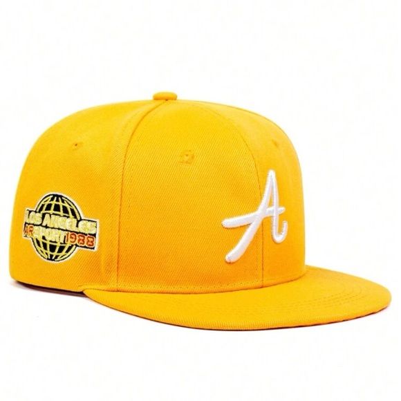 Blueblackie Los Angels Cap for Men Stylish Sun Protection Outdoor Cap and Urban Swagger Yellow cap