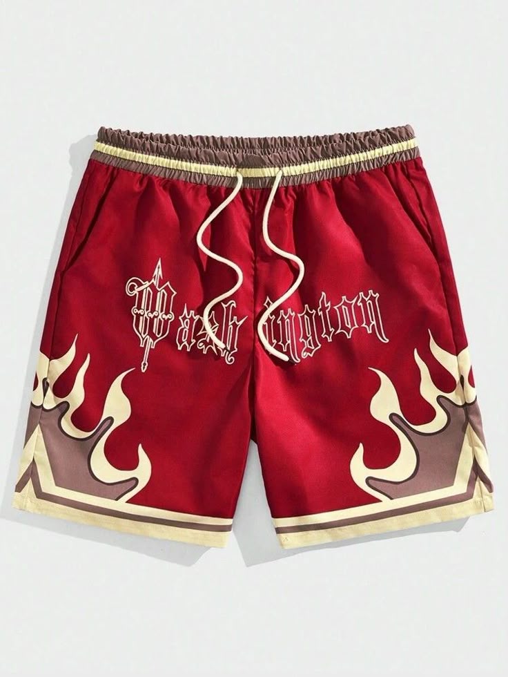 Blueblackie Washinton Branded Regular fit Red shorts for men