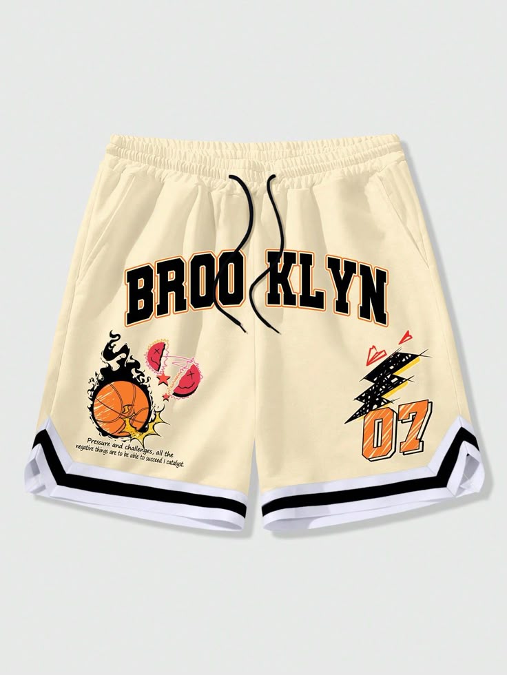 Blueblackie Brooklyn Branded Regular fit Yellow shorts for men